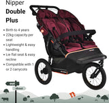 Out n About Nipper V6 Plus Double Pushchair - Brambleberry Red