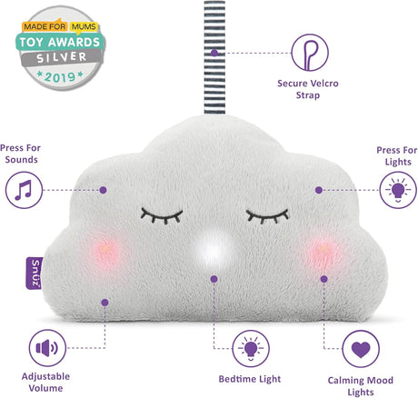 SnuzCloud 3-in-1 Baby Sleep Aid & Night Light  - Grey