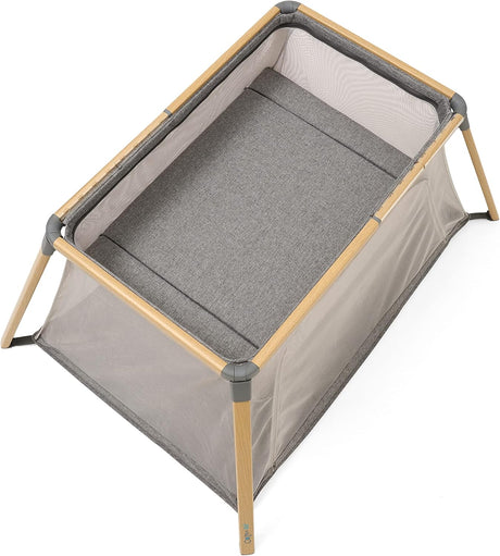 Tutti Bambini CoZee Go 3-in-1 Bassinet, Travel Cot & Playpen – Oak & Charcoal