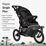 Out n About Nipper V6 Plus Single Pushchair - Summit Black