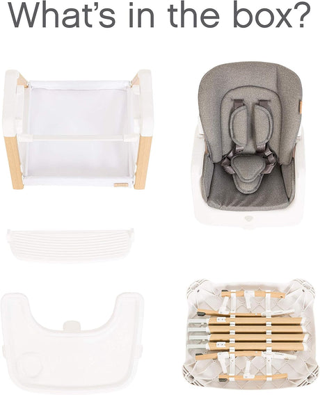 Tutti Bambini Nova Evolutionary 7-in-1 Highchair – Ecru & Scandinavian Walnut