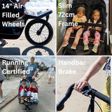 Out n About Nipper V6 Plus Double Pushchair - Brambleberry Red