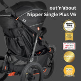 Out n About Nipper V6 Plus Single Pushchair - Summit Black