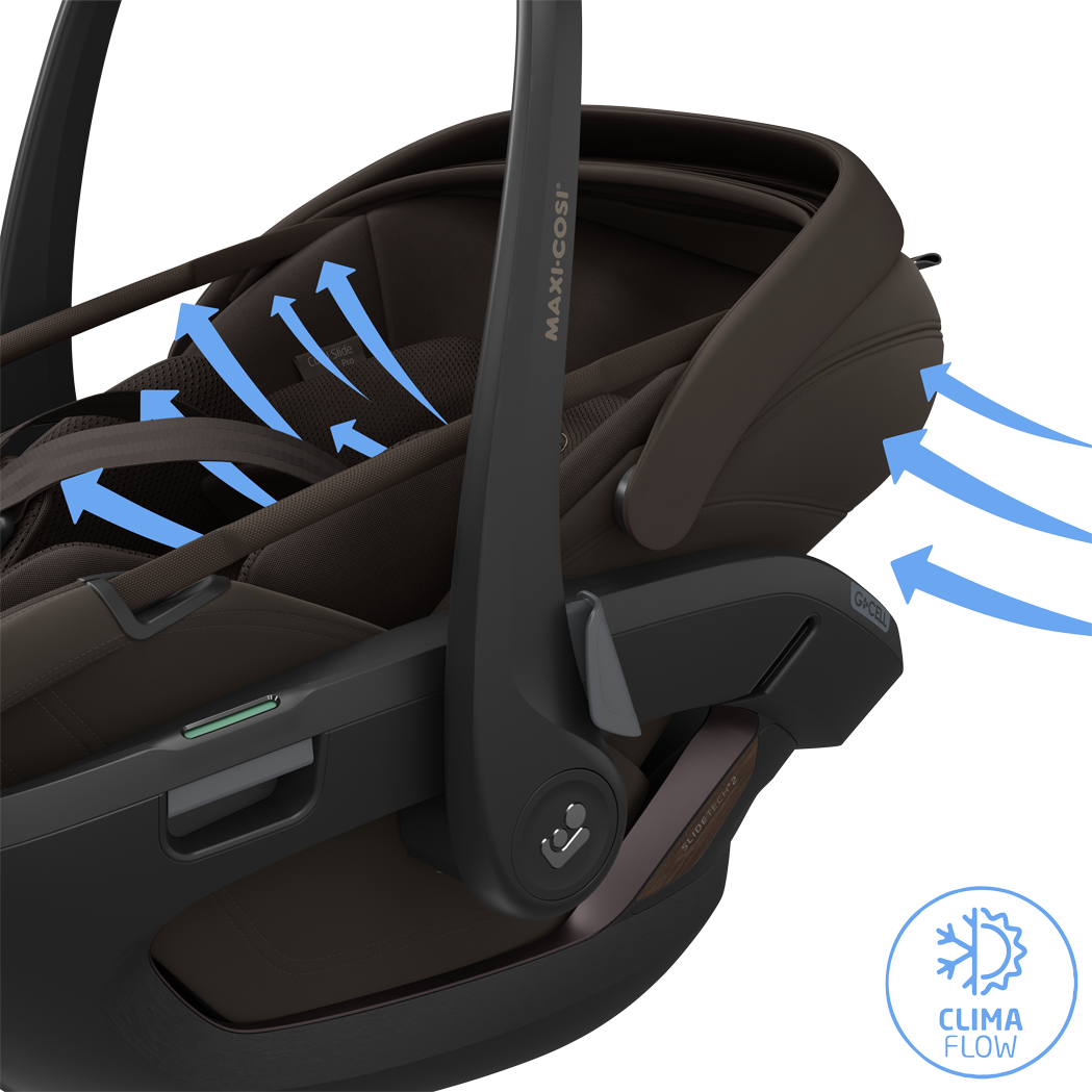Maxi Cosi Coral Slide Pro Infant Car Seat & FamilyFix Slide Pro ISOFIX Base - Espresso Brown