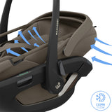 Maxi Cosi Coral Slide Pro Infant Car Seat & FamilyFix Slide Pro ISOFIX Base - Oak Truffle
