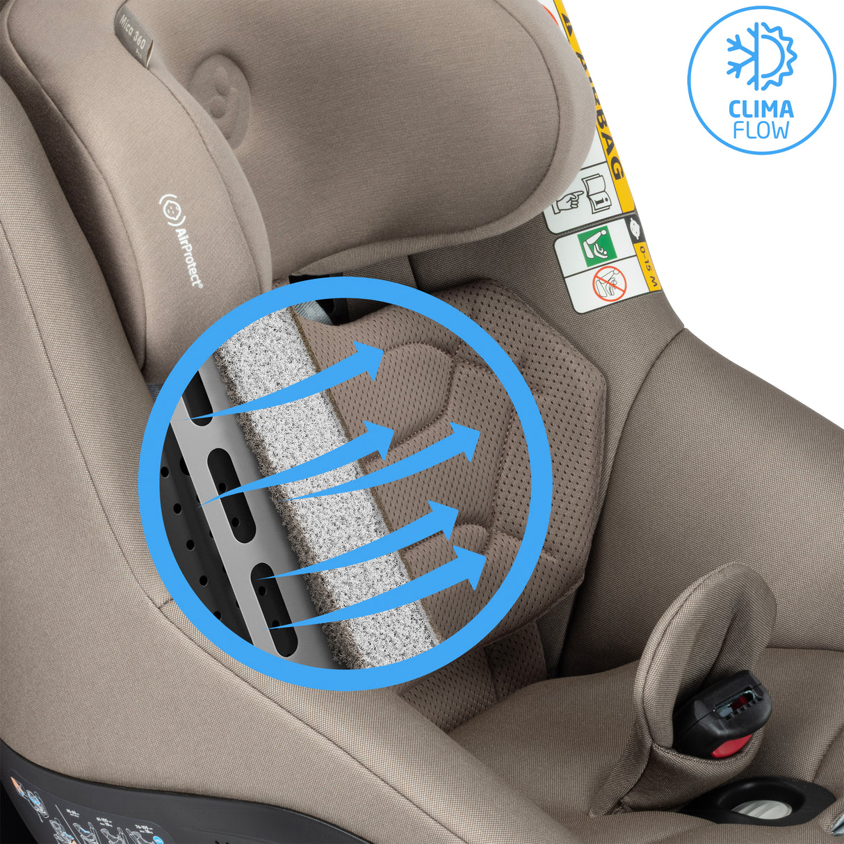 Maxi Cosi Mica 360 Pro Rotating Car Seat - Authentic Sage Taupe