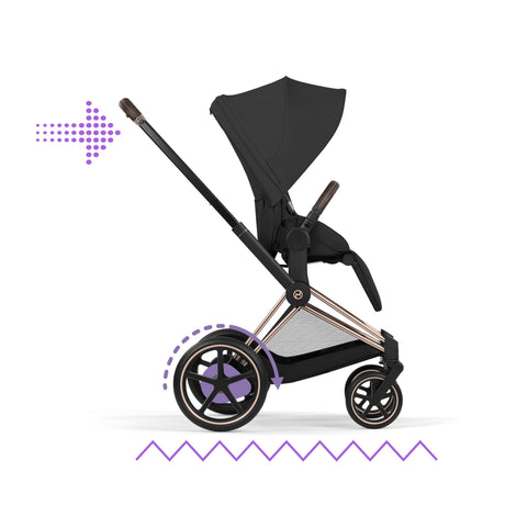 Cybex ePriam 2026 Ultimate Bundle with Cloud T & ISOIFX Base - Rose Gold/Sepia Black