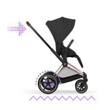 Cybex ePriam 2026 Ultimate Accessory Bundle with Cloud T & ISOFIX Base - Rose Gold/Sepia Black