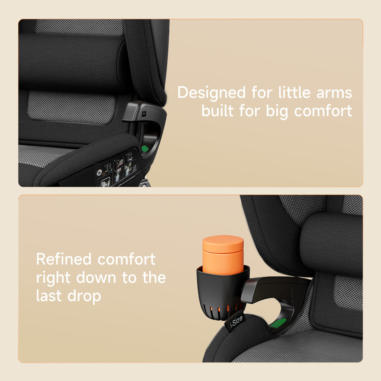 Welldon Cocoon Travel 2 High Back Booster - Ebony