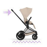 Cybex ePriam 2026 Birth & Beyond Bundle with Cloud T, Sirona T & ISOFIX Base - Matt Black/Cozy Beige