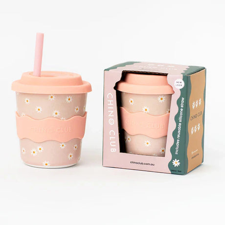 Chino Club Daisy 8oz Cup & Silicone Straw