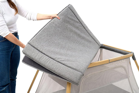 Tutti Bambini CoZee Go 3-in-1 Bassinet, Travel Cot & Playpen – Oak & Charcoal