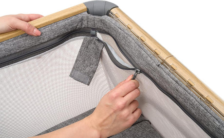 Tutti Bambini CoZee Go 3-in-1 Bassinet, Travel Cot & Playpen – Oak & Charcoal