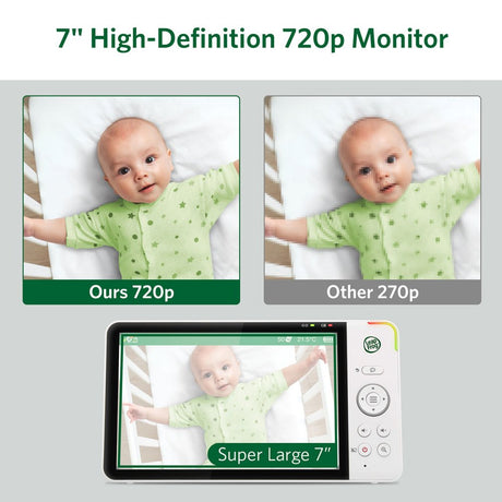 Leapfrog LF5817 7" Over-The-Crib Smart HD Video Baby Monitor