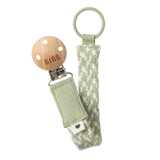 BIBS Braided Pacifier Soother Clip - Sage/Ivory