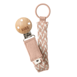 BIBS Braided Pacifier Soother Clip - Blush/Ivory
