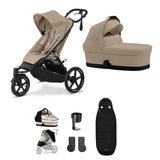 Cybex Avi Spin Pushchair Bundle with Accessories - Almond Beige