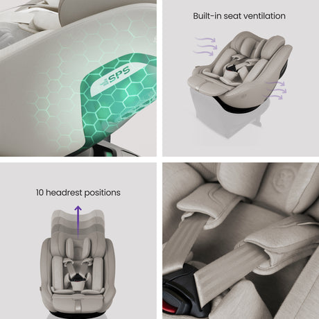 Silver Cross Approach Plus 360 Car Seat - Natural Taupe