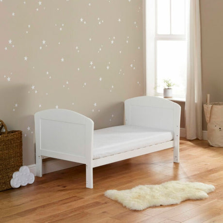 Babymore Aston 3 Piece Nursery Furniture Set with Cot Bed, Dresser & Wardrobe - White