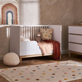 Obaby Astrid Mini 3 Piece Nursery Furniture Set with Mini Cot Bed & Dresser - White