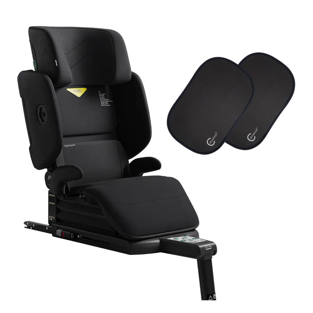 Axkid UP High Back Booster with  Footrest - Coastal Storm Black