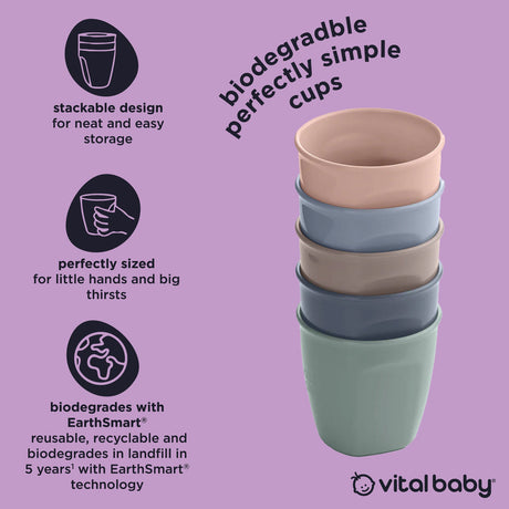 Vital Baby Perfectly Simple Cups 5 Pack - Natural