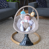 Bababing Hub 2 Bluetooth Newborn Swing - Grey/Beige