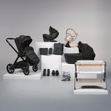 BabaBing 16 Piece Raffi Travel & Home Bundle with Spin Car Seat & ISOFIX Base - Satin Black