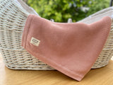 Cotton Boulevard Organic Cotton Knitted Baby Blanket 100x80cm - Dusty Pink