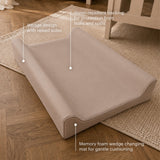 CuddleCo Wedge Muslin Changing Mat - Cashmere Mocha