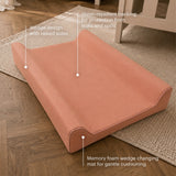 CuddleCo Wedge Muslin Changing Mat - Rose Pink