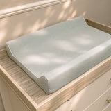 CuddleCo Wedge Muslin Changing Mat - Sea Salt Blue