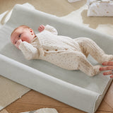 CuddleCo Wedge Muslin Changing Mat - Sea Salt Blue