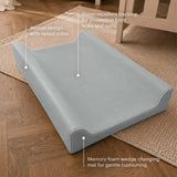 CuddleCo Wedge Muslin Changing Mat - Sea Salt Blue