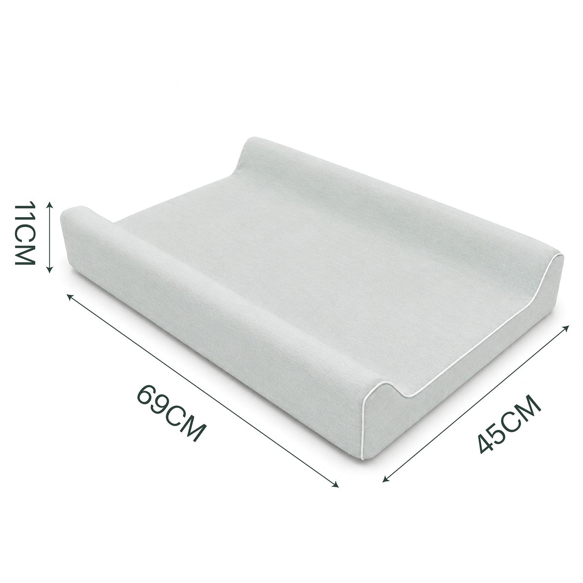 CuddleCo Wedge Muslin Changing Mat - Sea Salt Blue