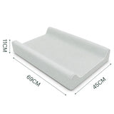 CuddleCo Wedge Muslin Changing Mat - Sea Salt Blue