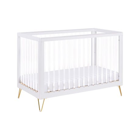 Babymore Kimi Acrylic 2 Piece Nursery Furniture Set with Cot Bed and Dresser