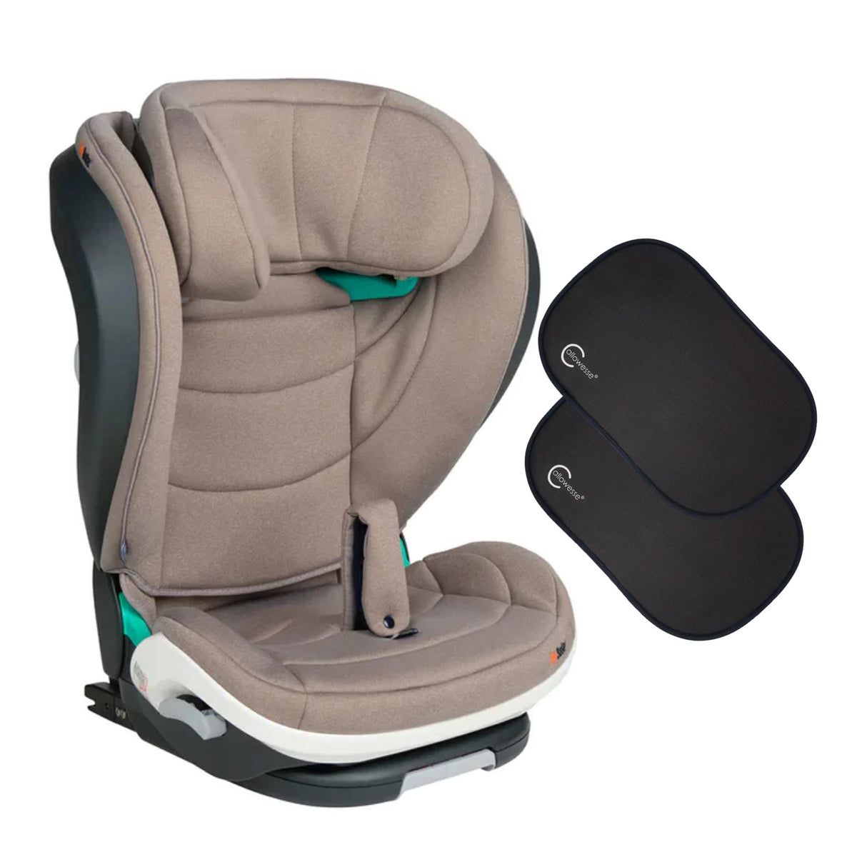 BeSafe Flex FIX 2 High Back Booster - Dark Sand Soft Breeze
