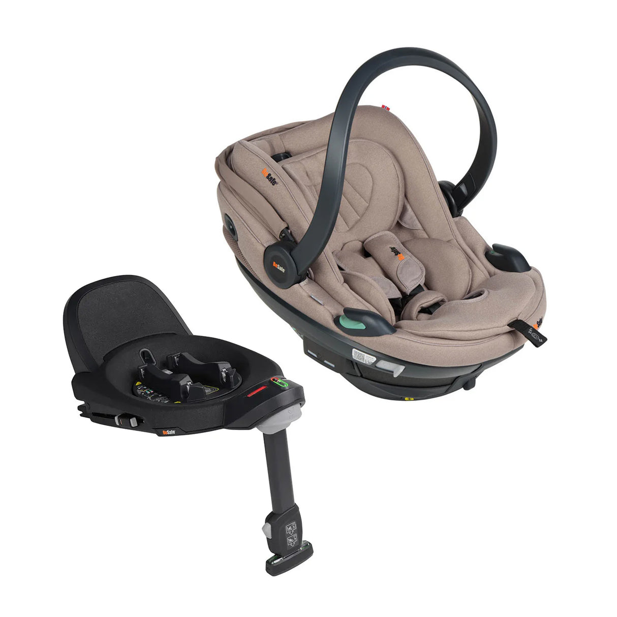 BeSafe Go Beyond 2 Infant Car Seat - Dark Sand Soft Breeze