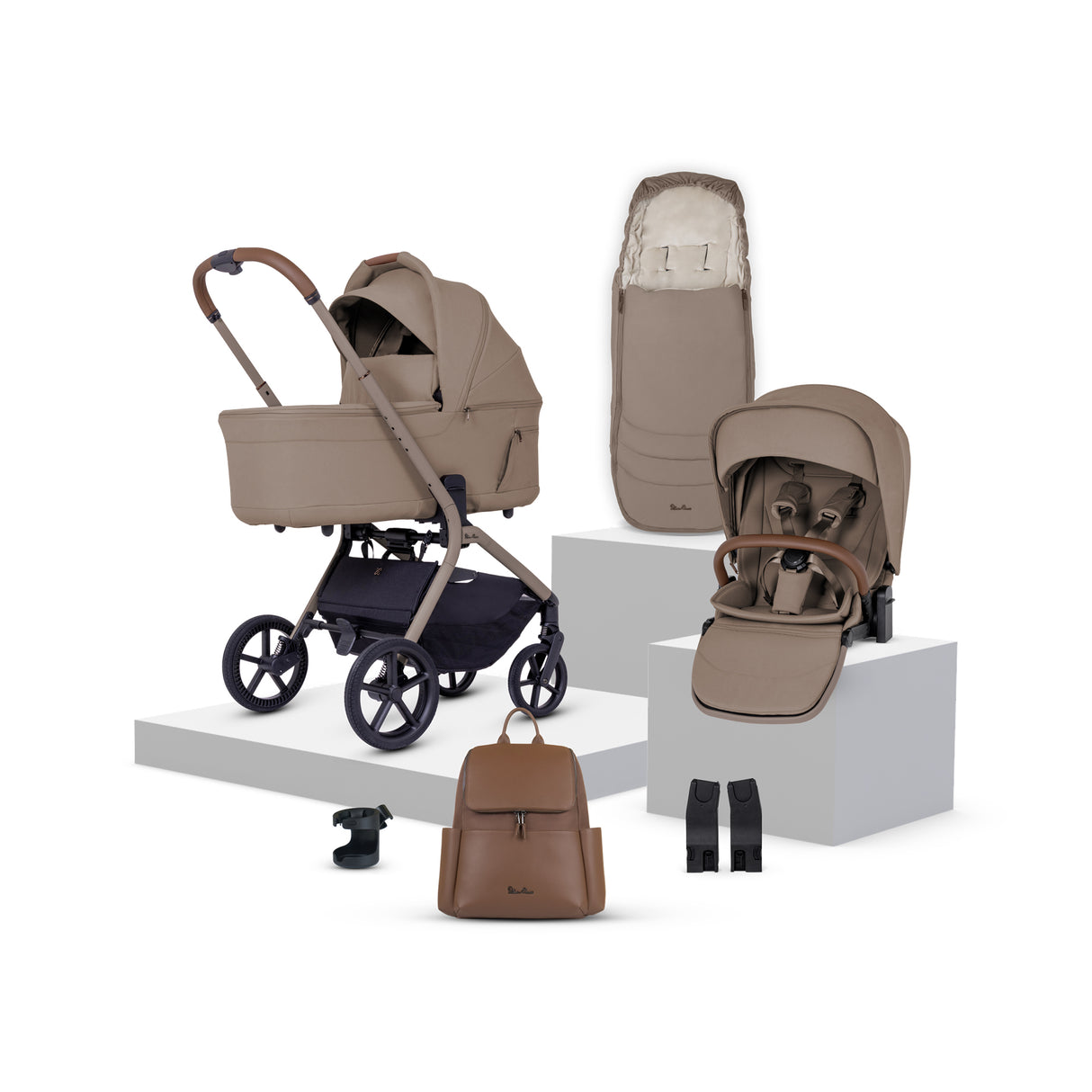 Silver Cross Breez Pushchair Bundle with Accessories - Champagne