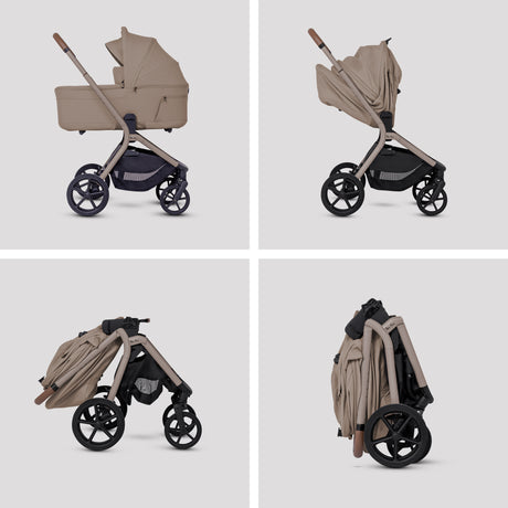 Silver Cross Breez Ultimate Travel System with Glide Plus 360 and ISOFIX Base - Champagne