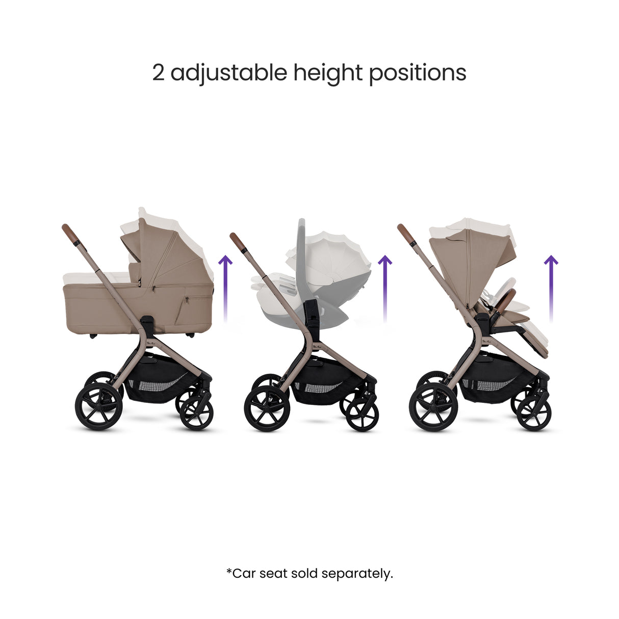 Silver Cross Breez Pushchair Bundle with Accessories - Champagne
