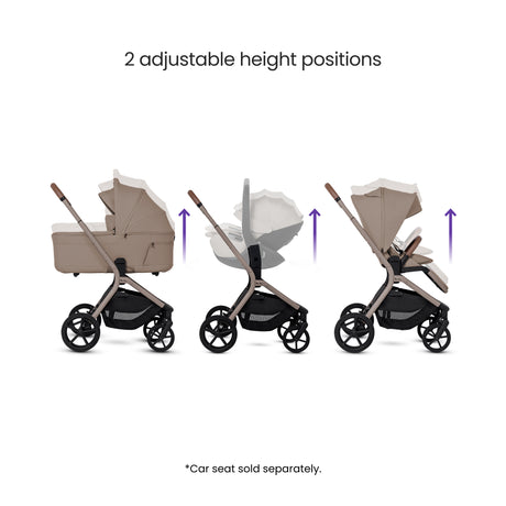 Silver Cross Breez Ultimate Travel System with Glide Plus 360 and ISOFIX Base - Champagne
