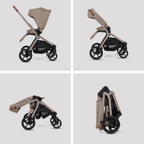 Silver Cross Breez Ultimate Travel System with Glide Plus 360 and ISOFIX Base - Champagne
