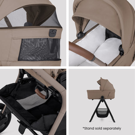 Silver Cross Breez Ultimate Travel System with Glide Plus 360 and ISOFIX Base - Champagne