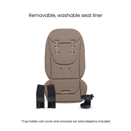 Silver Cross Breez Ultimate Travel System with Glide Plus 360 and ISOFIX Base - Champagne