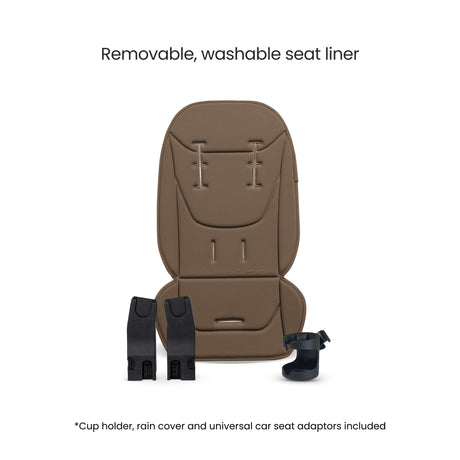 Silver Cross Breez Ultimate Family Travel System with Glide Plus 360, Approach Plus 360 Car Seat and ISOFIX Base - Maple