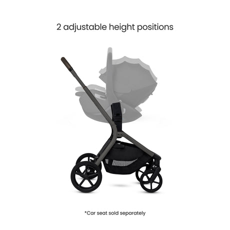 Silver Cross Breez Ultimate Family Travel System with Glide Plus 360, Approach Plus 360 Car Seat and ISOFIX Base - Pewter