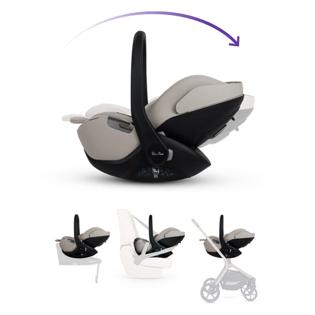 Silver Cross Breez Ultimate Travel System with Glide Plus 360 and ISOFIX Base - Champagne