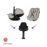 Silver Cross Breez Ultimate Family Travel System with Glide Plus 360, Approach Plus 360 Car Seat and ISOFIX Base - Champagne